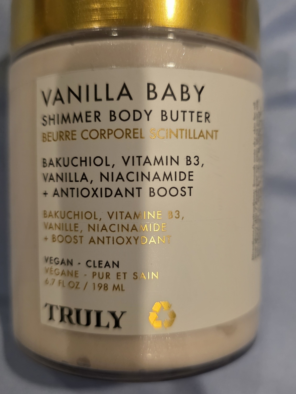 TRULY Vanilla Baby Shimmer Body Butter - White & Gold